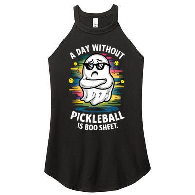 Funny Ghost A Day Without Pickleball Is Boo Sheet Women's Perfect Tri Rocker Tank