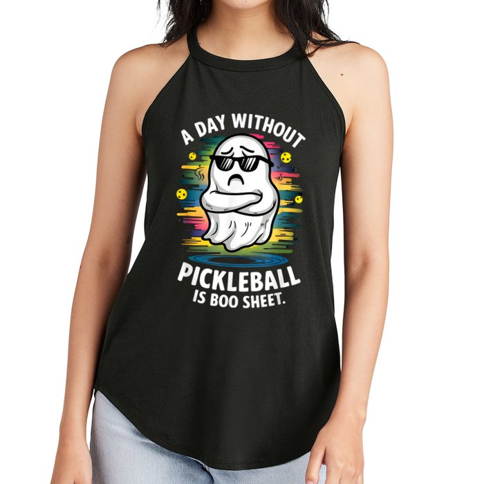 Funny Ghost A Day Without Pickleball Is Boo Sheet Women's Perfect Tri Rocker Tank