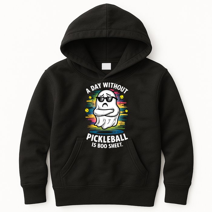 Funny Ghost A Day Without Pickleball Is Boo Sheet Kids Hoodie
