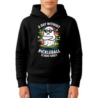 Funny Ghost A Day Without Pickleball Is Boo Sheet Kids Hoodie