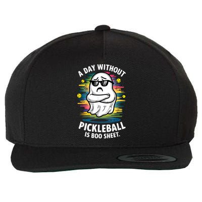 Funny Ghost A Day Without Pickleball Is Boo Sheet Wool Snapback Cap