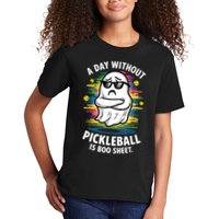Funny Ghost A Day Without Pickleball Is Boo Sheet Kids T-Shirt