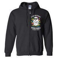 Funny Ghost A Day Without Pickleball Is Boo Sheet Full Zip Hoodie