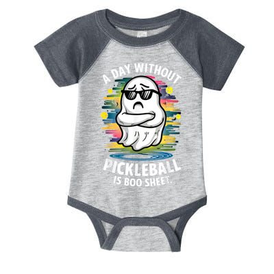 Funny Ghost A Day Without Pickleball Is Boo Sheet Infant Baby Jersey Bodysuit