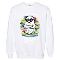 Funny Ghost A Day Without Pickleball Is Boo Sheet Garment-Dyed Sweatshirt