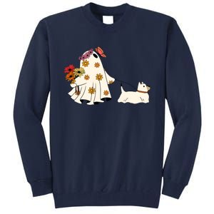 Funny Ghost And Dog Halloween Tall Sweatshirt