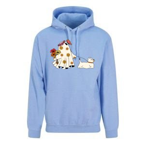 Funny Ghost And Dog Halloween Unisex Surf Hoodie