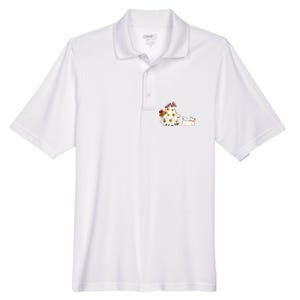 Funny Ghost And Dog Halloween Men's Origin Performance Pique Polo