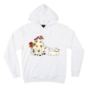 Funny Ghost And Dog Halloween Hoodie