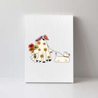 Funny Ghost And Dog Halloween Canvas