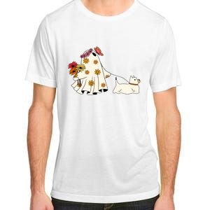 Funny Ghost And Dog Halloween Adult ChromaSoft Performance T-Shirt