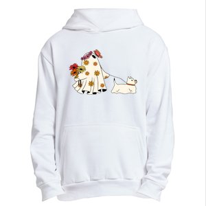 Funny Ghost And Dog Halloween Urban Pullover Hoodie