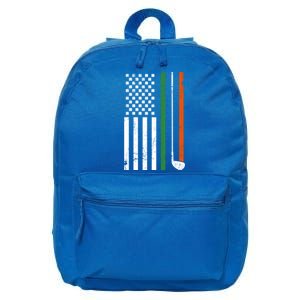 Funny Golf American Flag St Patricks Day Ireland Irish Gift 16 in Basic Backpack