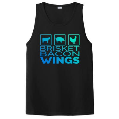 Funny Grill Brisket Bacon Wings Dad Fathers Day Gift PosiCharge Competitor Tank