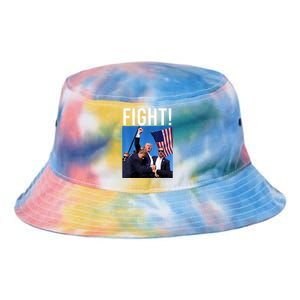 Fight God Bless President Trump Donald Gift Tie Dye Newport Bucket Hat