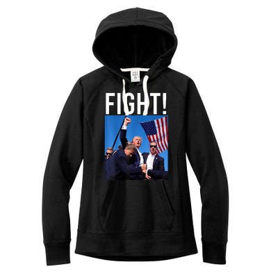 Fight God Bless President Trump Donald Gift Women's Fleece Hoodie