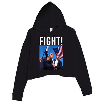 Fight God Bless President Trump Donald Gift Crop Fleece Hoodie