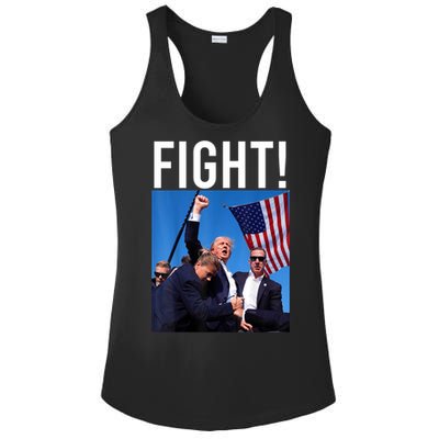 Fight God Bless President Trump Donald Gift Ladies PosiCharge Competitor Racerback Tank