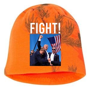 Fight God Bless President Trump Donald Gift Kati - Camo Knit Beanie