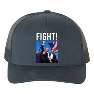 Fight God Bless President Trump Donald Gift Yupoong Adult 5-Panel Trucker Hat