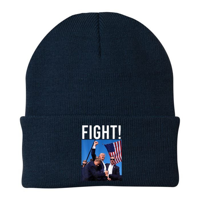 Fight God Bless President Trump Donald Gift Knit Cap Winter Beanie