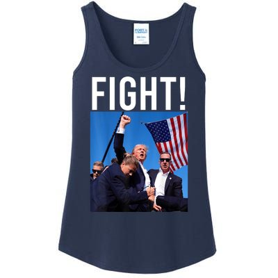 Fight God Bless President Trump Donald Gift Ladies Essential Tank