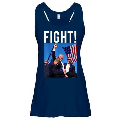 Fight God Bless President Trump Donald Gift Ladies Essential Flowy Tank