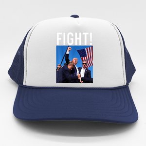 Fight God Bless President Trump Donald Gift Trucker Hat