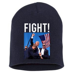 Fight God Bless President Trump Donald Gift Short Acrylic Beanie