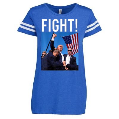 Fight God Bless President Trump Donald Gift Enza Ladies Jersey Football T-Shirt