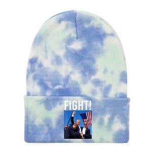 Fight God Bless President Trump Donald Gift Tie Dye 12in Knit Beanie