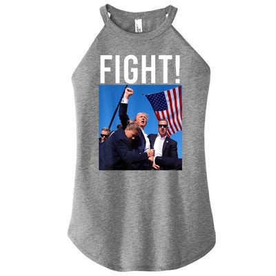 Fight God Bless President Trump Donald Gift Women's Perfect Tri Rocker Tank