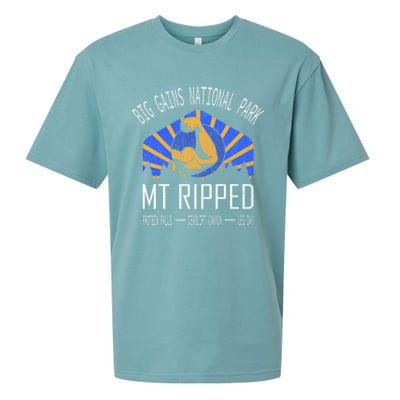 Funny Gift Big Gains National Park Gift Mt Ripped Gift Leg Day Gift Sueded Cloud Jersey T-Shirt