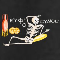 Funny Greek Be Cheerful Enjoy Your Life Skeleton Adult Drive Performance Visor