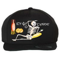 Funny Greek Be Cheerful Enjoy Your Life Skeleton Wool Snapback Cap