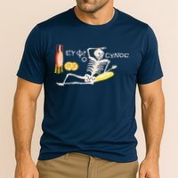 Funny Greek Be Cheerful Enjoy Your Life Skeleton Performance Shirt