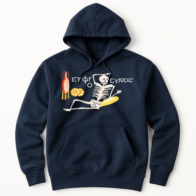 Funny Greek Be Cheerful Enjoy Your Life Skeleton Hoodie