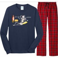 Funny Greek Be Cheerful Enjoy Your Life Skeleton Long Sleeve Pajama Set