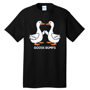 Funny Goose Bumps Silly Goose Minimalist Duck Tall T-Shirt