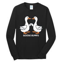 Funny Goose Bumps Silly Goose Minimalist Duck Tall Long Sleeve T-Shirt