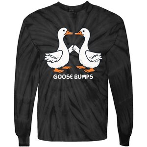 Funny Goose Bumps Silly Goose Minimalist Duck Tie-Dye Long Sleeve Shirt