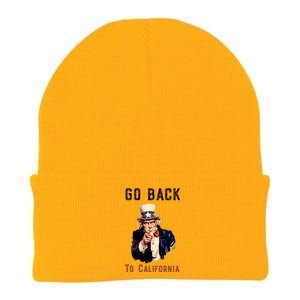 Funny Go Back To California Conservative Knit Cap Winter Beanie