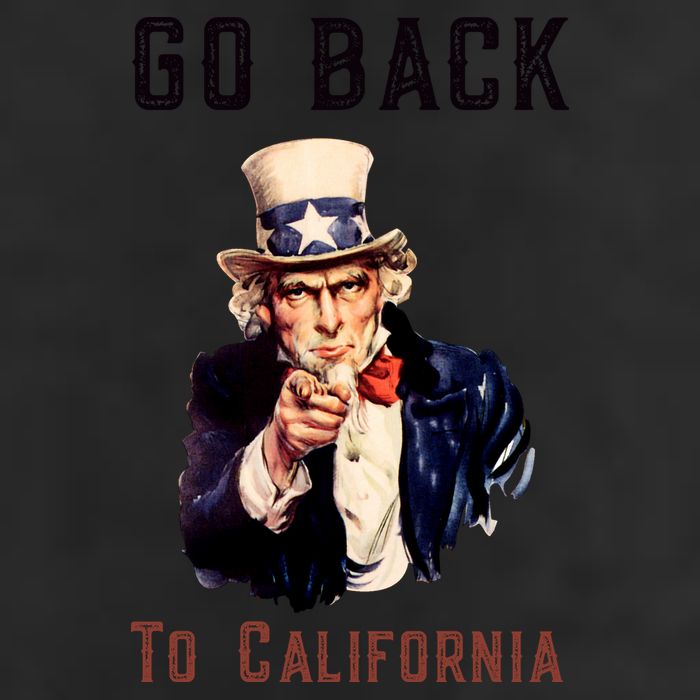 Funny Go Back To California Conservative Cool Comfort Performance Bucket Hat