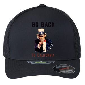 Funny Go Back To California Conservative Flexfit Unipanel Trucker Cap