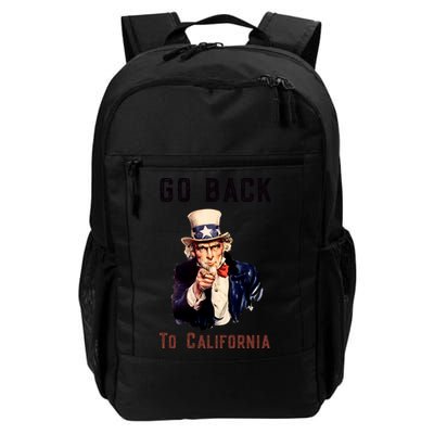 Funny Go Back To California Conservative Backpack