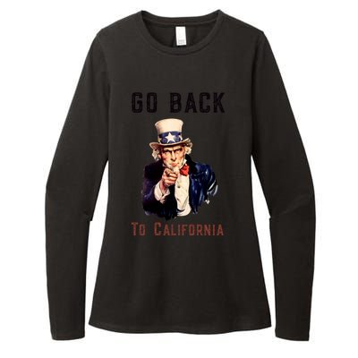 Funny Go Back To California Conservative Womens CVC Long Sleeve Shirt