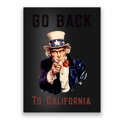 Funny Go Back To California Conservative Poster