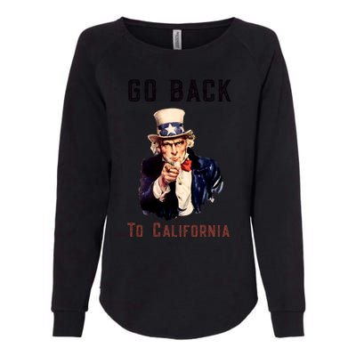 Funny Go Back To California Conservative Womens California Wash Sweatshirt