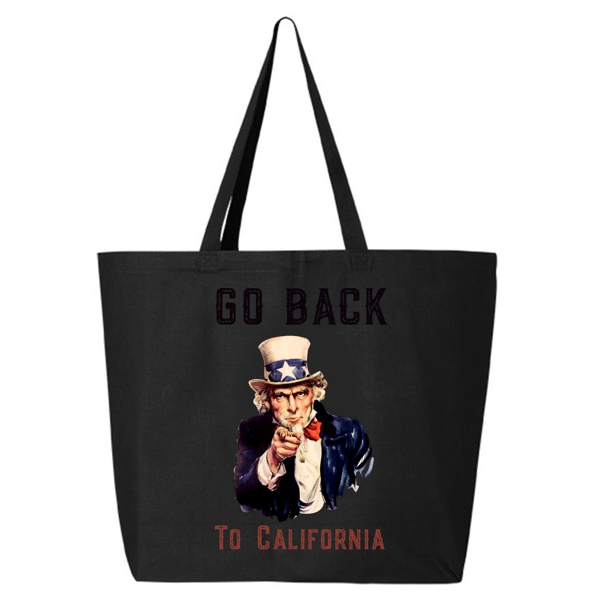 Funny Go Back To California Conservative 25L Jumbo Tote