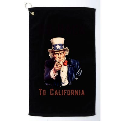 Funny Go Back To California Conservative Golf Towel